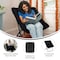 Flash Furniture Archer 28-in Oversized Faux Fur Folding Saucer Chair for Dorm, Bedroom, Black Faux Fur/Black Frame FV-FSC-027-BK-BK-GG - alternate 2